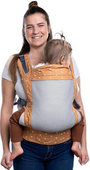 Beco Toddler Carrier - Breathable 3D Mesh Front-Carry & Backpack Style Carrier with Tall Supportive Back and Ergonomic Extra-Wide Seat for Children from 18months (20-60 lbs) - Cool Brick Heart by TinyTreasures Baby Boutique
