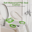 Potty Training Seat with Step Stool Ladder, Upgraded 2-in-1 Toddler Potty Training Toilet Seat with Non-Slip Step Splash Guard Handles and Waterproof Cushion, Toddler Potty Seat for Kids Boys Girls by TinyTreasures Baby Boutique
