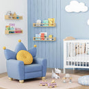 Forbena Natural Wood Nursery Bookshelves for Wall, 24 Inches Long Floating Book Shelves, Wall Mounted Bookcase for Baby Teen Girl Boy Kids Room Bedroom, Playroom Organizer, Bathroom Decor (4-Pack) by TinyTreasures Baby Boutique