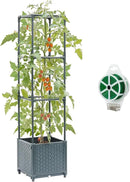 Raised Garden Bed with Tomato Planter Cage, Trellis Planter Boxes for Outdoor Patio Greenhouse Gardening Climbing Vegetables by GreenHaven Gardens