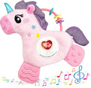 Baby Musical Activity Soft Toys with Sound & Light, Sensory Toys for Infant Developmental with Teether, Rattle and Textures, Soft Plush Toy for Newborn Gift 6 to 12 Months (Pink Unicorn) by TinyTreasures Baby Boutique