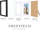 Sheffield Home 4 Piece Gallery Wall Frame Set, 8x10 Inch, Black by CozyNest Decor