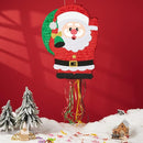 WERNNSAI Christmas Piata Large Pull String With Blindfold Bat - Cute Santa for Party Games, Red Decorations 16.5" x 12.4" - Gifts for Kids by TinyTreasures Baby Boutique