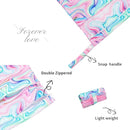 ALVABABY 3pcs Baby Cloth Diaper Wet/Dry Bags|Waterproof Reusable with Two Pockets|Travel, Beach, Pool, Daycare, Soiled Baby Items,Yoga，Gym Bag for Swimsuits or Wet Clothes Pink impression 3L-BS04 by TinyTreasures Baby Boutique