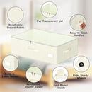 Under Bed Storage with Wheels, No Assemble Required 10 inches height Under Bed Storage bins,Large capacity Rolling Under bed Shoe Storage containers，dorm under bed storage drawers by CozyNest Decor