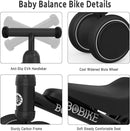 Baby Balance Bike Toys for 12-36 Months Kids Toy Boy and Girls Gifts Toddler Best First Birthday Gift Children Walker No Pedal Infant 4 Wheels Bicycle (Classic, Black) by TinyTreasures Baby Boutique