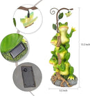 Frog Figurine Garden Decor, Solar Resin Frogs Outdoor Statue, Funny Frog Gift Sculpture Decoration for Home Patio Yard Lawn Porch Ornament by GreenHaven Gardens