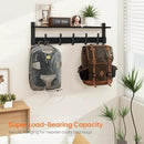 Homode Coat Hanger Wall Mount with Shelf, 29 in Hanging Rack with Storage, Entryway Shelf with Pegs for Hanging Coats, Hats, Towels, Purse, Robes, Black by CozyNest Decor