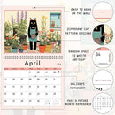 GuassLee Cat Vertical Wall Calendar 2025, 19-Months Art Hanging Wall Calendar Jun. 2025 to Dec. 2026, 14" x 23" Cute Cat Kitten Monthly Planner with Thick Paper for Office Home Decor Organizing by TinyTreasures Baby Boutique