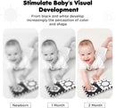 URMYWO Black and White Tummy Time High Contrast Newborn Toys 0-3 Months, Soft Baby Book, Visual Stimulation Montessori Sensory Infant Toys 0-6-12 Months, Shower Gift for Boys Girls by TinyTreasures Baby Boutique