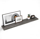 Fun Memories Floating Shelves for Wall, 55"x9.3" Rustic Solid Elm Wood Shelves, Heavy-Duty Wall Mounted Shelves with Invisible Brackets, Set of 2 for Living Room, Bedroom, Kitchen, Grey Finish by CozyNest Decor