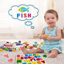 Alphabet Puzzle Wooden Puzzles for Toddlers 3 4 5 Year Old, ABC Puzzle Shape Alphabet Learning Puzzles Toys with Puzzle Board & Letter Blocks, Preschool Educational for Girls Boys by TinyTreasures Baby Boutique
