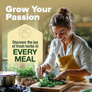 HOME GROWN 𝗣𝗥𝗘𝗠𝗜𝗨𝗠 𝗛𝗘𝗥𝗕 𝗞𝗜𝗧 8 Herb Seeds Garden Kit, Complete Indoor Planter Gift with Basil Cilantro Mint & More, Unique Kitchen Growing Set for Women Men, Birthday Housewarming Present by GreenHaven Gardens
