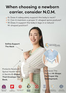 Konny Baby Carrier Flex AirMesh with Head Support- Adjustable, Easy to Wear Baby Wrap Sling, Perfect for Newborn Babies Essentials up to 44 lbs (XS-XL) -Charcoal by TinyTreasures Baby Boutique