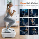 3D Vibration Plate Exercise Machine for Lymphatic Drainage, Whole Body Vibration Plate for Weight Loss, 330lbs Capacity Vibrating Platform Board Home Gym Quiet, 5 Yoga Belts & 2 Resistance Bands by CozyNest Decor