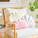 White Seashell Throw Pillows, Shell Shaped Throw Pillows, 18 Inch Soft Velvet Home Decorative Pillow Plush Cushion for Bed Couch Living Sofa Room Decor Accent Throw Pillow by CozyNest Decor
