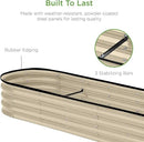 Best Choice Products 8x2x1ft Outdoor Metal Raised Garden Bed, Oval Deep Root Planter Box for Vegetables, Flowers, Herbs, and Succulents w/ 108 Gallon Capacity - Beige by GreenHaven Gardens