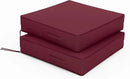 Patio Chair Cushions 24 X 24 X 5 Inch Waterproof Outdoor Seat Cushions for Patio Furniture, Outdoor Sofa Couch Pads with Ties & Handle, Set of 2, Burgundy by GreenHaven Gardens