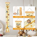 Customize Name Growth Chart Wall, Funny Giraffe Premium Canvas Removable Height Chart for Kids, Height Measurement for Wall, Unisex Kids Room Wall Decor, Measuring Height Charts by TinyTreasures Baby Boutique