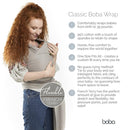 Boba Baby Wrap Carrier – Original Baby Sling Carrier for Newborns (7–35 lbs), Soft, Secure, Hands-Free & Ergonomic, Ideal for Comfortable Bonding, New Parents (Serenity Riviera) by TinyTreasures Baby Boutique