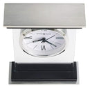 Howard Miller Bryant Tabletop Clock – Modern Desk Clock with Silent Sweep Seconds Luminous Hands Roman Numeral Markers & Bracket Style Design Satin Finish for Home Office & Desktop Decor by CozyNest Decor