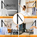 Wall Mounted Clothes Drying Rack-Foldable Indoor Laundry Rack,Space Saving Collapsible Clothes for Bathroom, Dorm, Apartment, RV, Laundry Room Organization.(Black-Aluminum) by TinyTreasures Baby Boutique