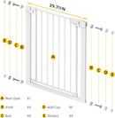 Easy Step Walk-Thru Baby Gate – Adjustable Safety Gate for Babies & Pets, Pressure Mount Kit, Includes Wall Cups – 29.7 to 32W x 30.5H inches, CPC Certified by TinyTreasures Baby Boutique