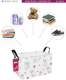 Rectangular Storage Basket Fabric Organizer Bin for Toys,Books,Clothes,Gifts,Pets-Perfect for Home,Office,Nursery,Dorm,Shelf(Rec-Love cat ) by TinyTreasures Baby Boutique