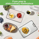 2IN1 Titanium Cutting Boards for Kitchen,Metal Cutting Boards With Pure Titanium and Wheat Straw PP,Double Sided Chopping Board with Juice Groove Dishwasher Safe Easy to Clean Non Toxic 15"X10" by CozyNest Decor