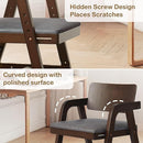 Solid Wood High Chair for Toddlers to Teens, Adjustable Height Toddler Dining Chair, Easy to Clean Toddler Highchair with Removable PU Cushion for Dining, Studying, Step Tool, Walnut by TinyTreasures Baby Boutique