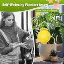 Terracotta Self Watering Spikes, 4 Pack Watering Bulbs for Indoor Outdoor Plants, Vacation Slow Release Plant Self Watering Planter Insert Devices, Colorful Water Globes While Away