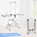 Giantex Clothes Drying Rack, Foldable Laundry Drying Rack with with 6-Level Adjustable Height, High Hanger Design, Side Clips, Space Saving Collapsible Laundry Drying Rack by CozyNest Decor