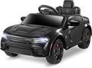 12V 7Ah Kids Electric Ride on Car, Licensed Dodge Charger SRT Hellcat, Battery Powered 4-Wheels Toy Car Electric Vehicle for Kids with Remote Control, 3 Speeds, LED Lights, Music (Black) by TinyTreasures Baby Boutique