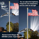 TINSUM Solar Flag Pole Lights Outdoor, Solar Powered Flagpole Lights Dimmable Lighting American Flag Coverage Bright LED Spotlight fit 2'' to 3'' Flagpoles Mount for Commercial,Garden,Boat,Fence,Barn by GreenHaven Gardens