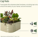 Vego garden Raised Garden Bed Kits, 17" Tall 9 in 1 8ft X 2ft Metal Raised Planter Bed for Vegetables Flowers Ground Planter Box-British Green by GreenHaven Gardens