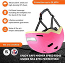 Kid Bike Helmets for Boys and Girls | Fit Head 51-54cm Circumference | CPSC & NTA-8776 Dual Certified | Multi-Sport Helmets with LED Lights, Magnetic Buckle, Detachable Visor by TinyTreasures Baby Boutique