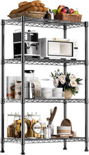 1000 lbs Storage Shelving Steel Heavy Duty 4-Tier Utility Shelving Unit Steel Organizer Wire Rack for Home,Kitchen,Office,Black (13.7" D x 23.6" W x 53.4" H) by CozyNest Decor