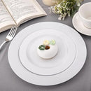 FLOWERCAT 60PCS White Plastic Plates - Heavy Duty White Disposable Plates for Birthday Party/Wedding -serve for 30 guests Include 30PCS 10.25" Dinner Plates & 30PCS 7.5" Dessert Plates for Party by CozyNest Decor