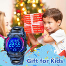 Kids Watch,Boys Watch for 3-15 Year Old Boys,Digital Sport Outdoor Multifunctional Chronograph LED 50 M Waterproof Alarm Calendar Analog Watch for Children with Silicone Band,Kids Gift by TinyTreasures Baby Boutique
