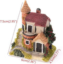 HAPYLY 4PCS Miniature House Fairy Gardening Micro Landscape Village Stone House Bonsai Terrarium Crafts Ornaments Accessories Home Decoration Resin by GreenHaven Gardens