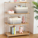 Large Storage Basket for Organizing, Woven Rope Basket for Shelves, Closet Organizer Bins for Clothes, Blanket, Toys, Baby Nursery Storage, 17.7" x 13" x 7.87", 3 Packs Gradient Grey by CozyNest Decor