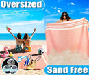 Oversized Turkish Beach Towel Blanket Cotton Giant XL Sandproof Towels Huge Linen XXL Extra Large Big Throw Quilt Blankets for Adults Cloud Travel Camping Glamping Accessories Essentials by TinyTreasures Baby Boutique