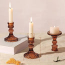 12PCS Amber Candlestick Holders Set- 4" H Taper Candle Holders, Glass Candle Holders Bulk for Wedding, Party, Fall Home Table Centerpieces, Festival Gifts & Windowsill Decor by CozyNest Decor