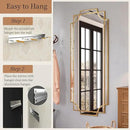 Kelly Miller Gold Full Length Mirror for Wall, 24" x58” Full Body Mirror Decorative Beveled Home Decor for Living Room Bedroom Bathroom Entryway Hallway Dressing Room by CozyNest Decor