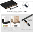 Fun Memories Floating Shelves - 2 Pack 12 Inch Deep Rustic Wooden Wall Shelves - Extra Deeper & Thicker Wall Mounted Storage Shelf for Kitchen, Farmhouse - 16" W x 12" D x 1.5" H - Rustic Black by CozyNest Decor