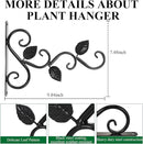 Fashion&cool 4 Pack Plant Hanging Bracket, Wall Mount Plant Hanger Outdoor Indoor, Decorative Hanging Plant Bracket Hooks for Planter Flower Bird Feeder Lanterns Wind Chimes with Screws by GreenHaven Gardens