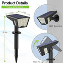 Solar Spot Lights Outdoor Waterproof IP67, Solar Powered Lights Outdoor with 53 LED & 3 Modes, Landscape Spotlight Wall Light for Garden Yard Pathway Driveway 4 Pack (Cool White) by GreenHaven Gardens
