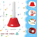 Hand Bells, 8 Note Musical Handbells Set with 17 Songbook Musical Toy Percussion Instrument for Toddlers Children Kids for Children's Day Family Activity School and Church (Upgraded Edition) by TinyTreasures Baby Boutique