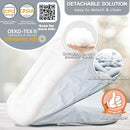 Baby Lounger - Snuggle Cozy Me Infant Lounger for Newborns | Flannel Cover, Breathable Soft, Portable Awake-Time Pad, Essential Baby Gift-Blue by TinyTreasures Baby Boutique