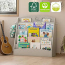 5-Tier Kids Bookshelf Montessori Toddler Book Rack Baby Bookcase Floor Front Facing Magazine Display Shelf for Bedroom Playroom Nursery Classroom Kindergarten Wood (Gray) by CozyNest Decor